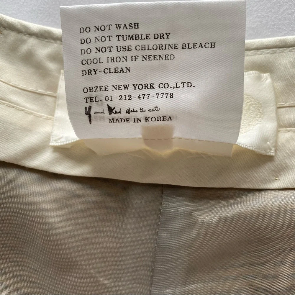 Y and Kei Water the Earth gold shimmer metallic straight leg pants EU42 US6